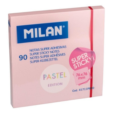 Milan Notas Adhesivas color rosa pastel