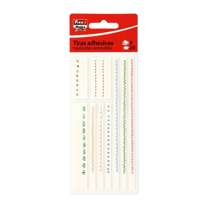 Pack 8 tiras marcadoras pastel para hojas y libros