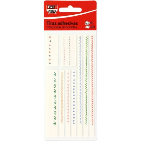 Pack 8 tiras marcadoras pastel para hojas y libros