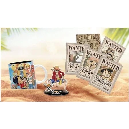 One Piece Set de taza, acrílico y pósters