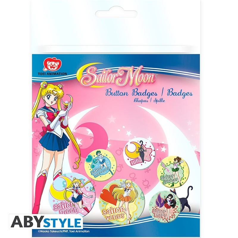 Pack Chapas Sailor Mooon 6 und Abystyle