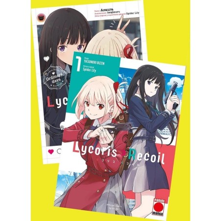 Lycoris Recoil 1 + Lycoris Recoil Ordinary Days + figura acrílica