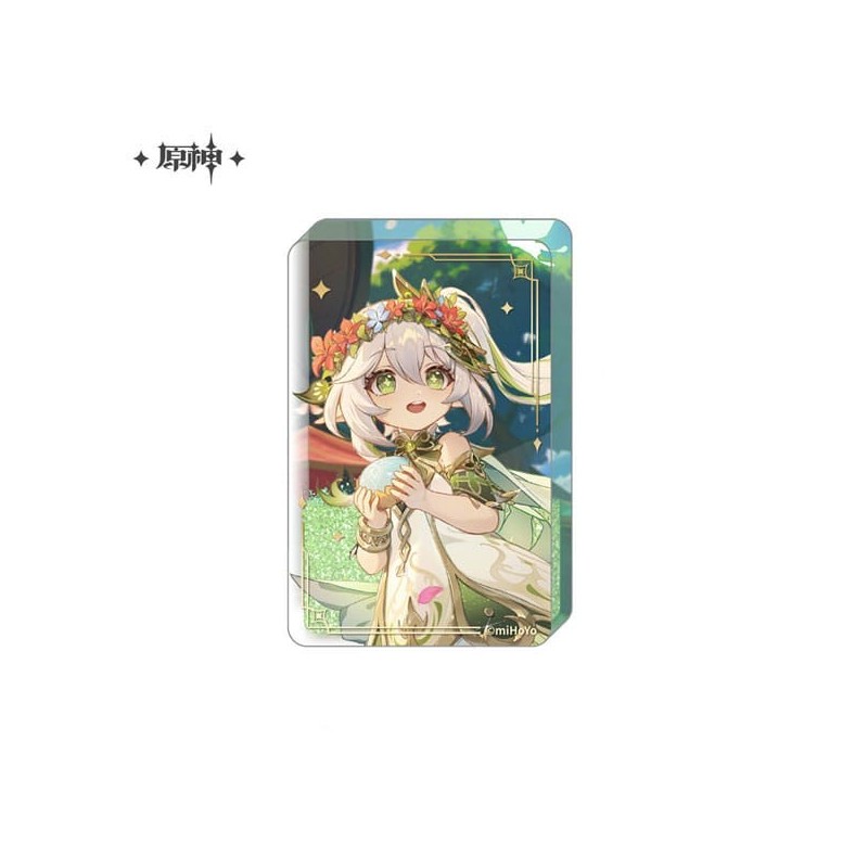 Genshin Impact taco acrílico con purpurina Nahida