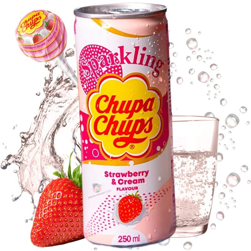 Refresco Chupa Chups Sabor Fresa y Crema (250ml)
