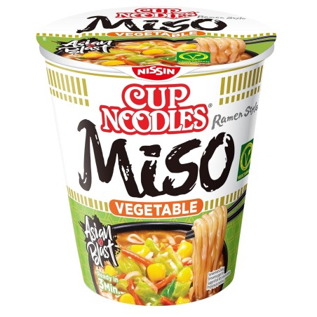 Ramen Nissin sabor a Miso al estilo japonés vegano