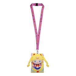 Sailor Moon Monedero de peluche con tarjetero trasero y lanyard