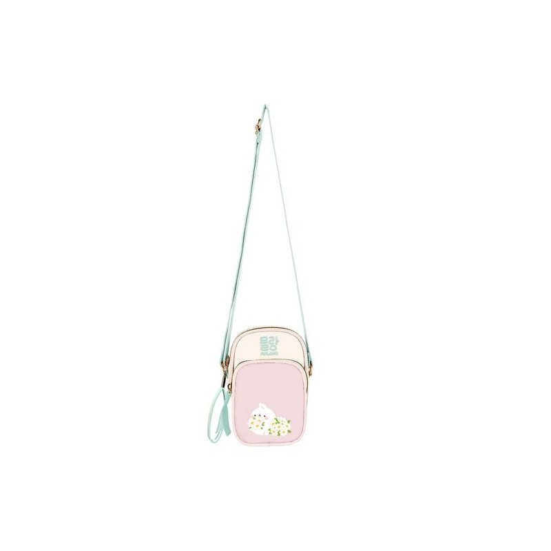Mini bolso bandolera portamovil Molang blossom