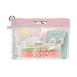 Molang set portatodo con accesorios de papelería