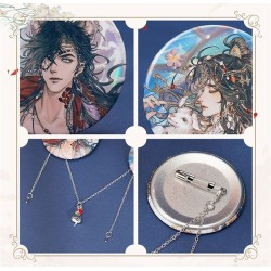 Tian Guan Ci Fu / Heaven Official's Blessing / La Bendición del Oficial del Cielo - Pack chapas con cadena Hualian furros