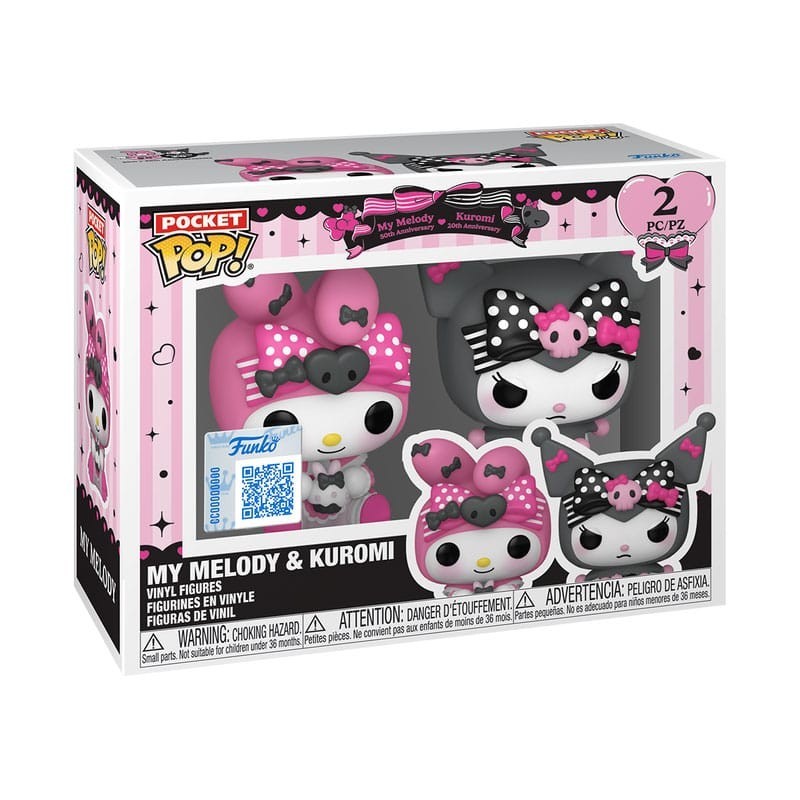 Pack de 2 Llaveros POP! Vinyl My Melody & Kuromi 20th Aniversary - Sanrio