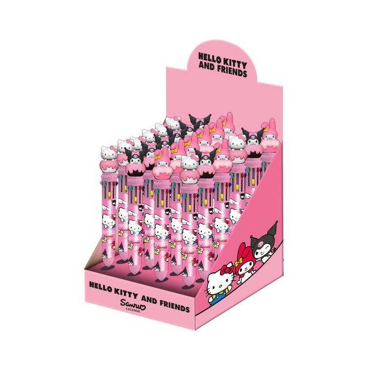 Sanrio - Bolígrafo giratorio de 10 colores