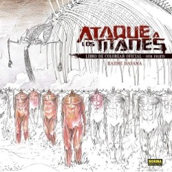 Ataque a los titanes. Libro de colorear odicial.