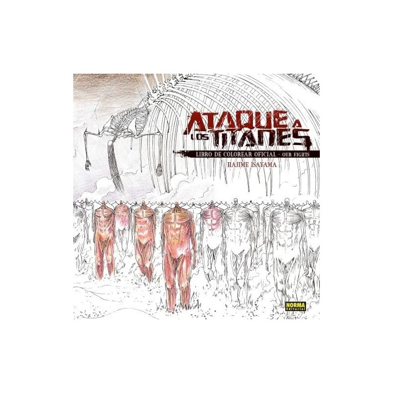 Ataque a los titanes. Libro de colorear odicial.