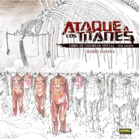 Ataque a los titanes. Libro de colorear odicial.