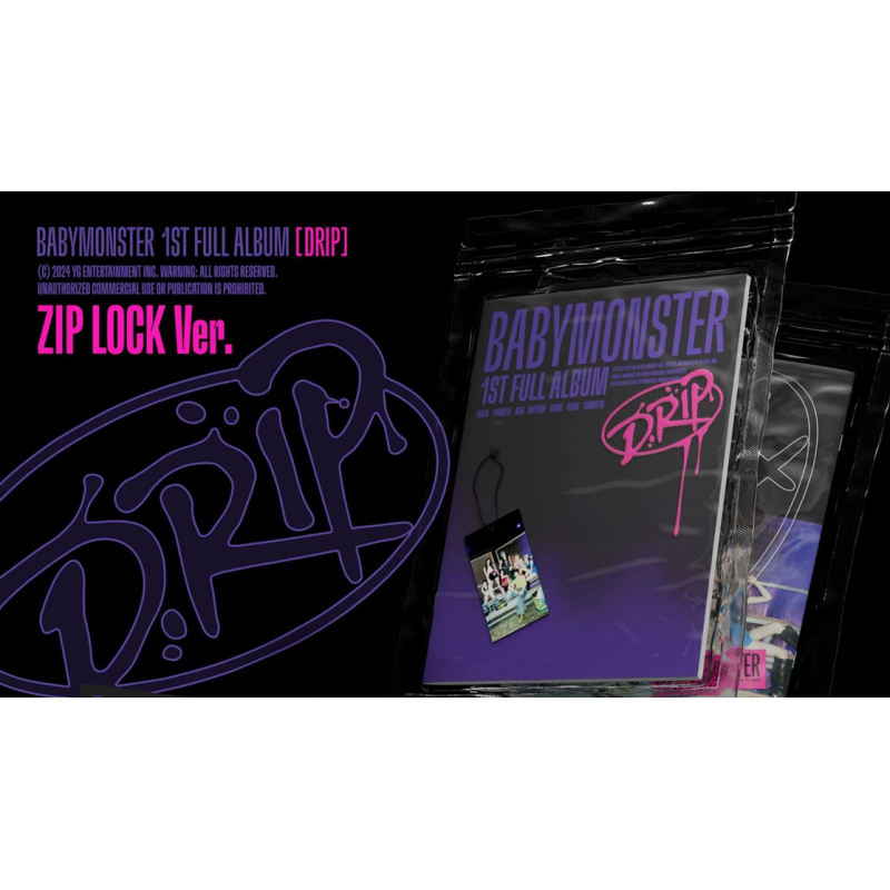 BABYMONSTER - 1st FULL ALBUM [DRIP] (ZIP LOCK Ver. / BINDER Ver.)